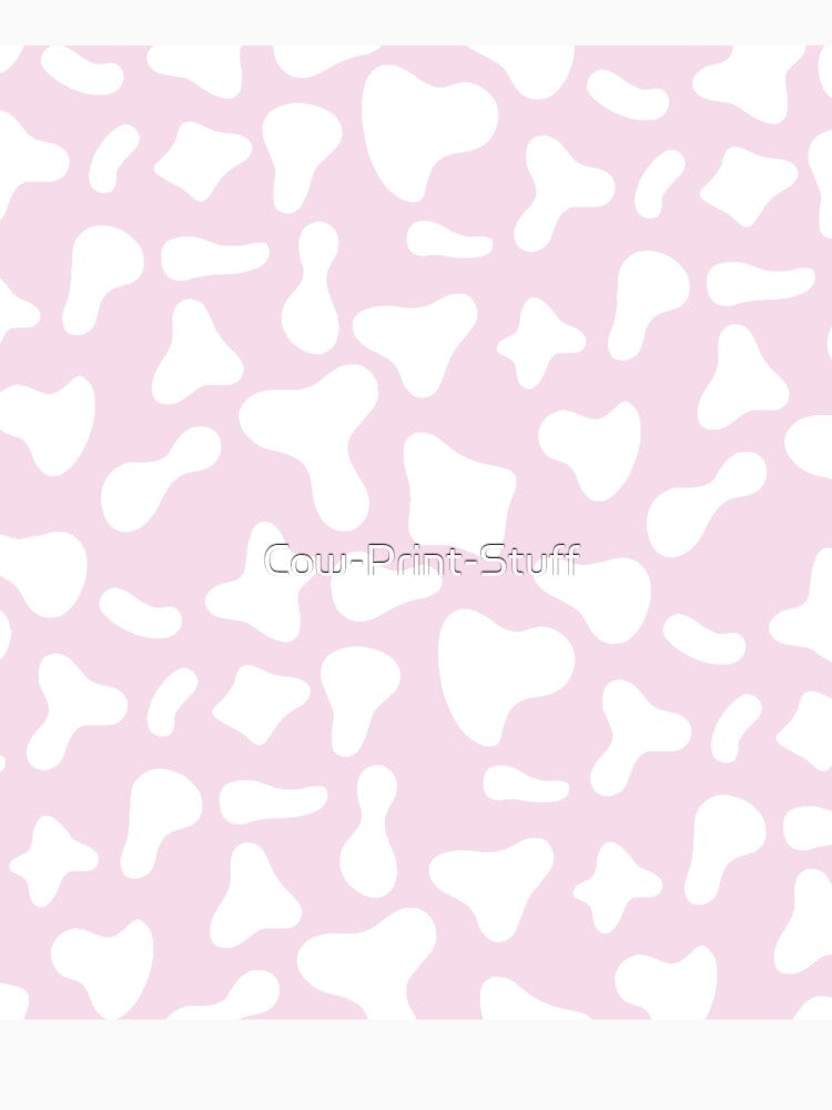 White Cow Pattern on Pink Cow | Holstein Cow Pattern by Cow-Print-Stuff