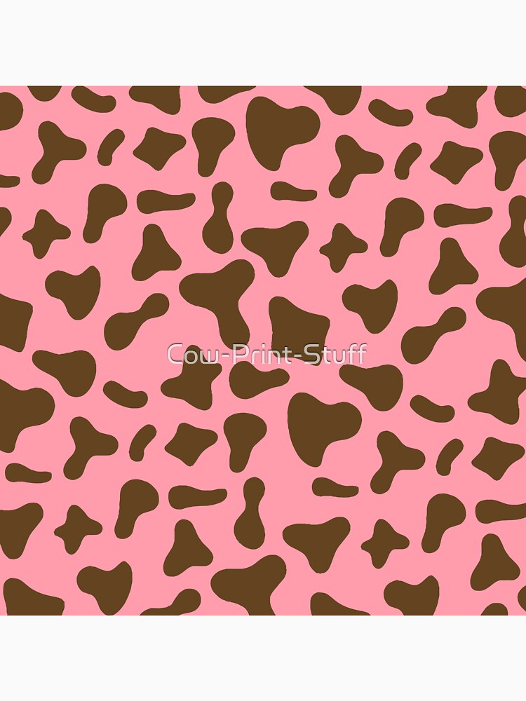 Brown Cow Pattern on Pink Cow | Holstein Cow Pattern by Cow-Print-Stuff