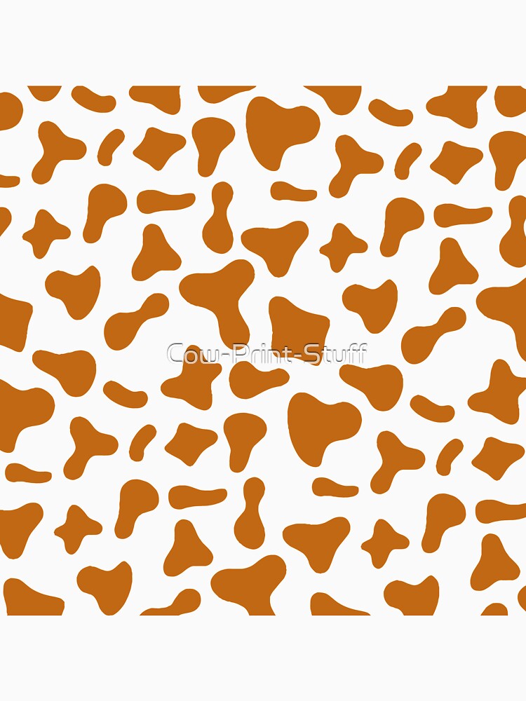 Caramel Cow Pattern  on White Cow | Holstein Cow Pattern by Cow-Print-Stuff