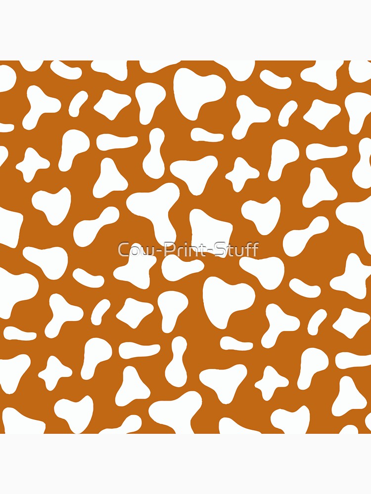 White Cow Pattern on Caramel Cow | Holstein Cow Pattern by Cow-Print-Stuff