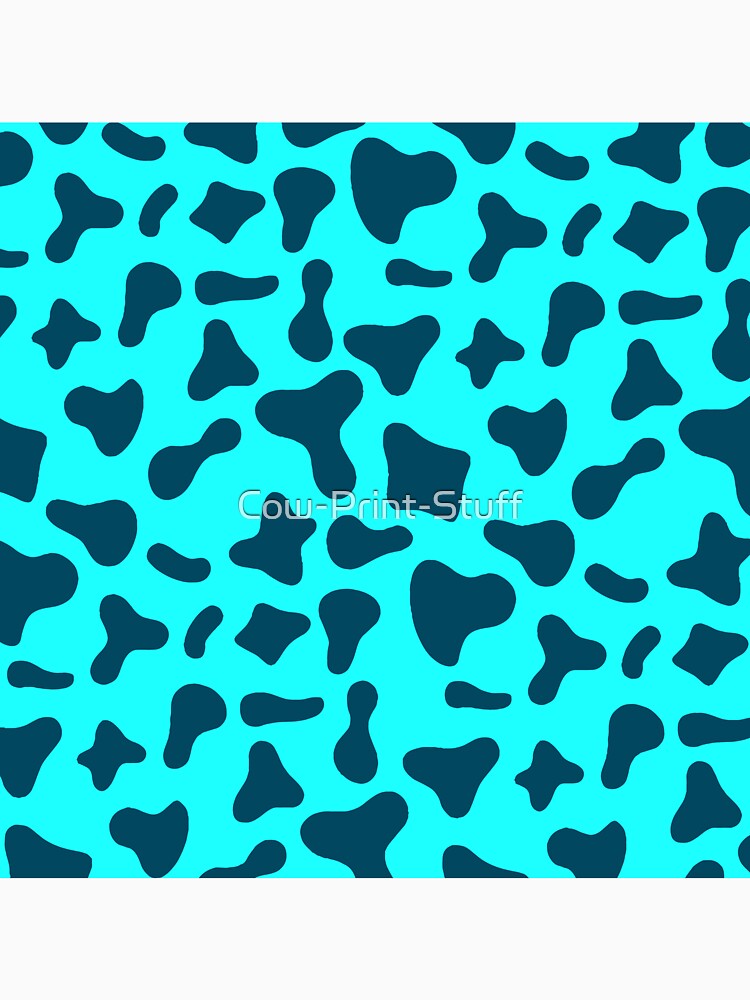 Royal Blue Cow Pattern On Light Blue Cow | Holstein Cow Pattern by Cow-Print-Stuff