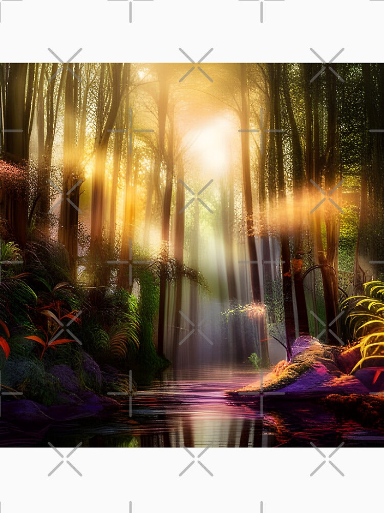 Fantasy Forest Magical River by druidwolfart