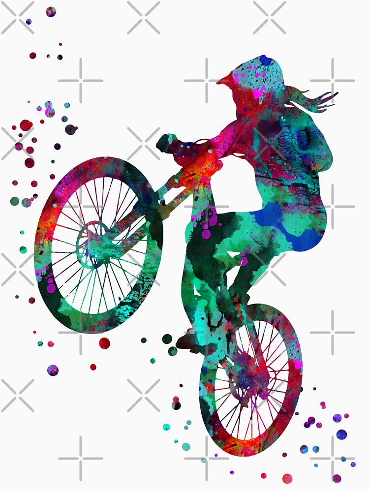 Mountain biking, mountain bike, sport, by Rosaliartbook