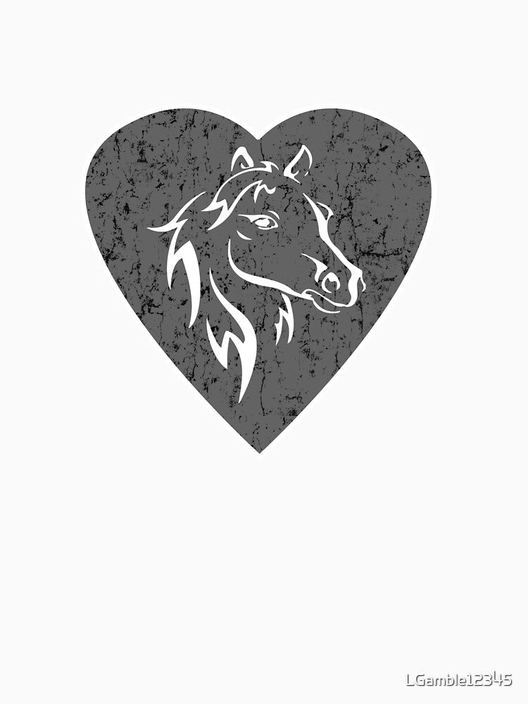 Top Horse Heart Love Girl Gift Design by LGamble12345