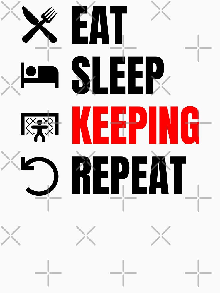 Eat Sleep Keeping Repeat Red by Web CreationsNL