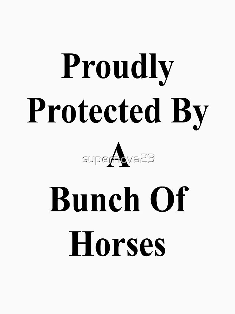 Proudly Protected By A Bunch Of Horses by supernova23
