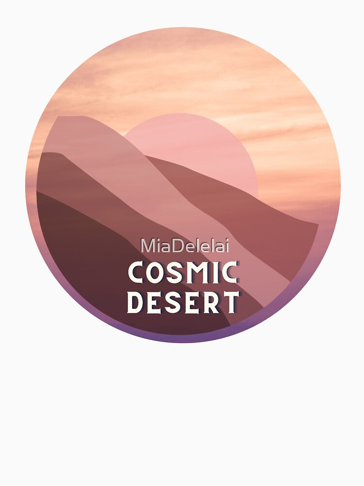 Red Sand Cosmic Desert | Yellow & Purple Gradient Sticker by MiaDelelai