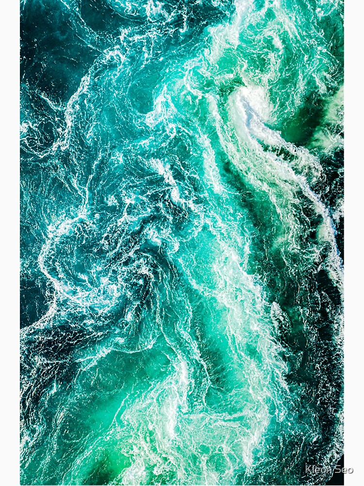 Green Ocean Waves Top Down View by Kleon Seo