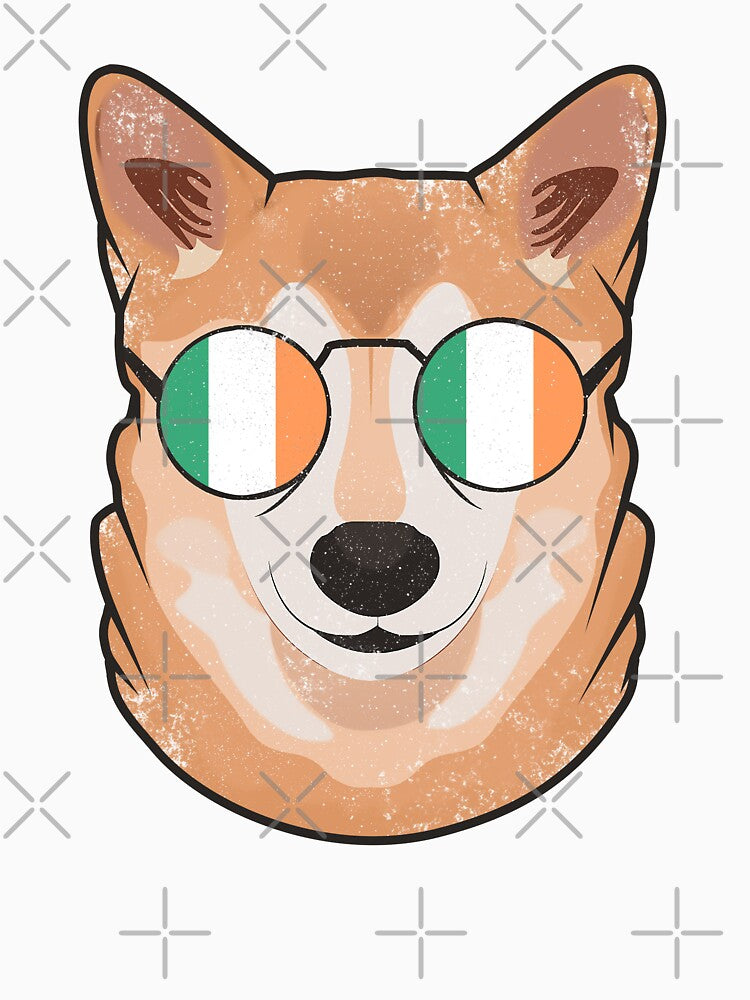 Vintage Patriotic Shiba Inu Irish Flag by feether-store