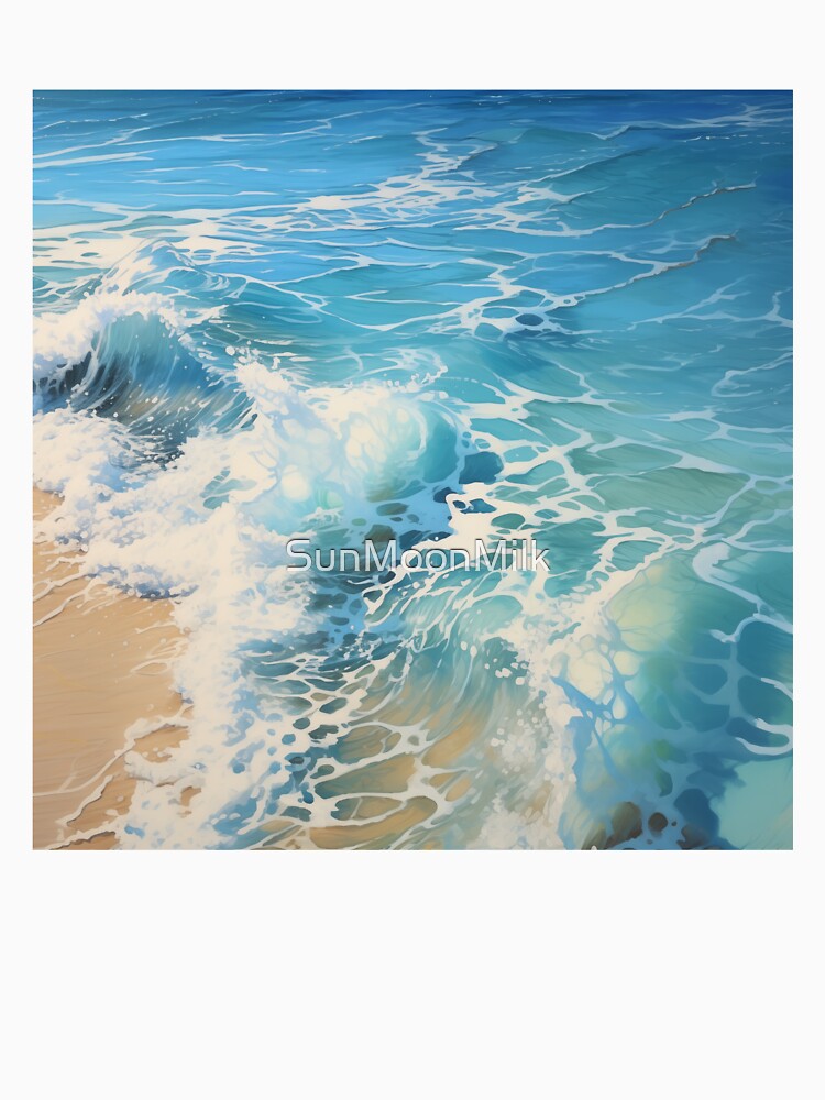 Blue ocean waves and sand by SunMoonMilk