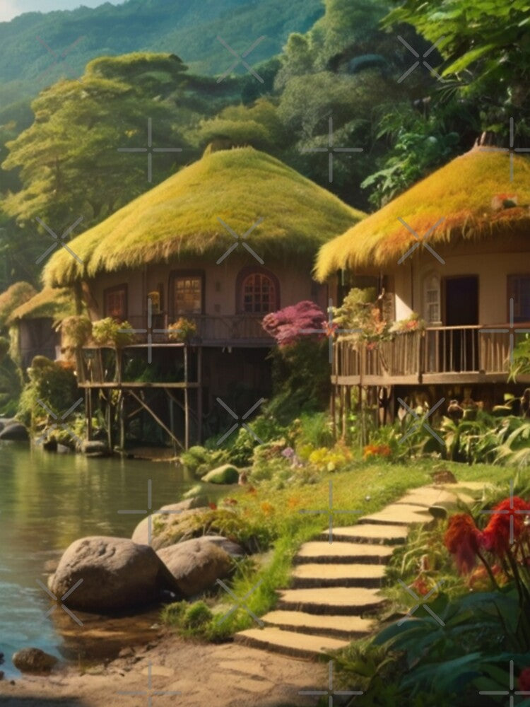 Village of Enchantment by the River by BlareBlare