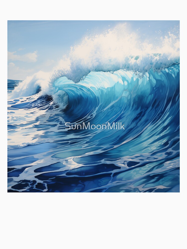 Pretty Blue Ocean Waves by SunMoonMilk