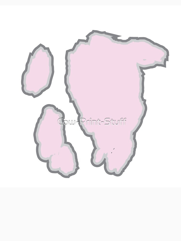 Big Pink Cow Pattern | White Cowhide Pattern by Cow-Print-Stuff