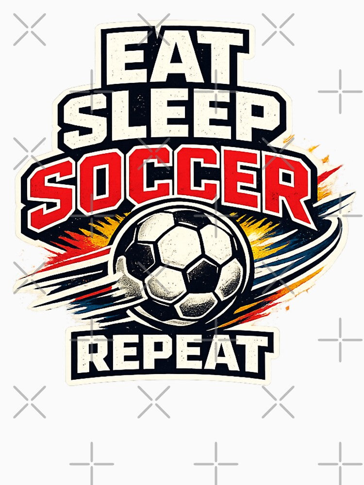 Eat Sleep Soccer Repeat Vintage Graphic by rocknrollstyles