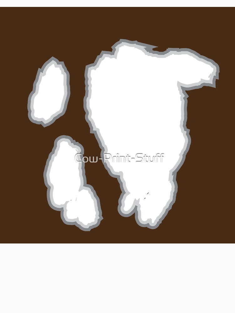 Big White Cow Pattern | Brown Cowhide Pattern by Cow-Print-Stuff