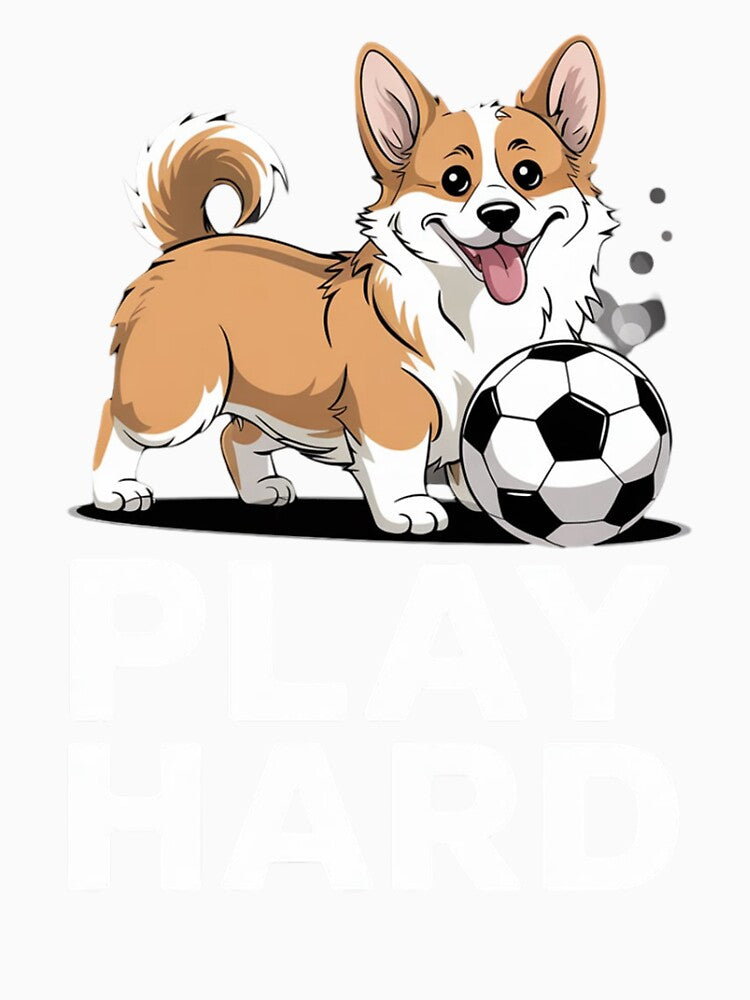 Soccer Corgi Dog Play Hard Team Sport Ball by Ikwalima