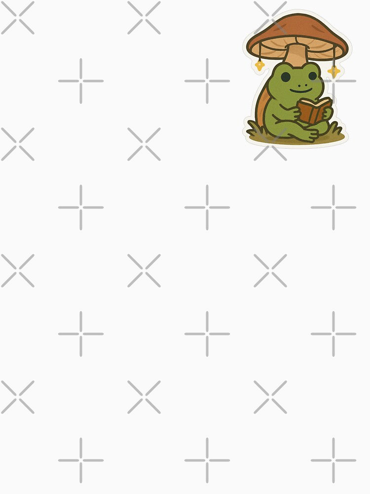 Frog Reading Under Mushroom by hi-chew