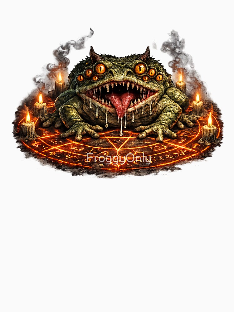 Demonic Toad in an occult circle by FroggyOnly
