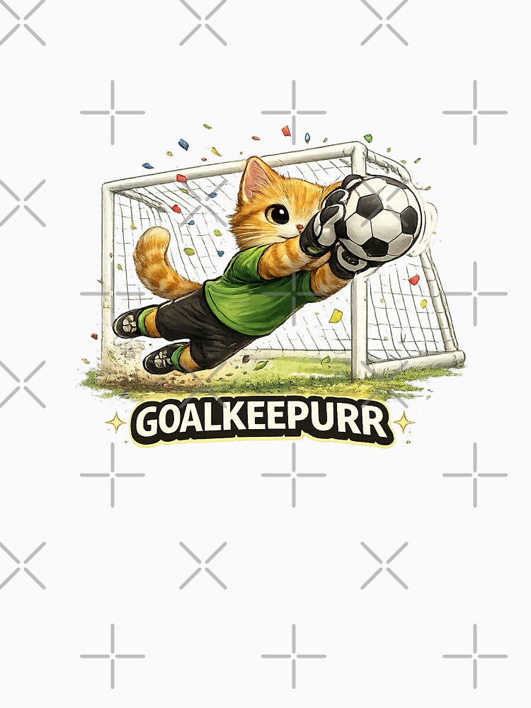 Goalkeepurr Funny Soccer Cat by RetroPop23