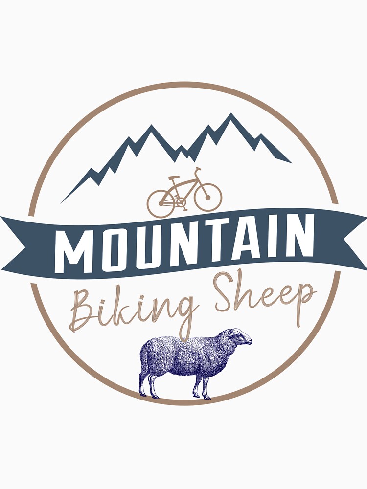 Mountain Biking Sheep Funny Design for Mountain Biking Lovers & Fans - Christmas gift Idea by WhiteTears