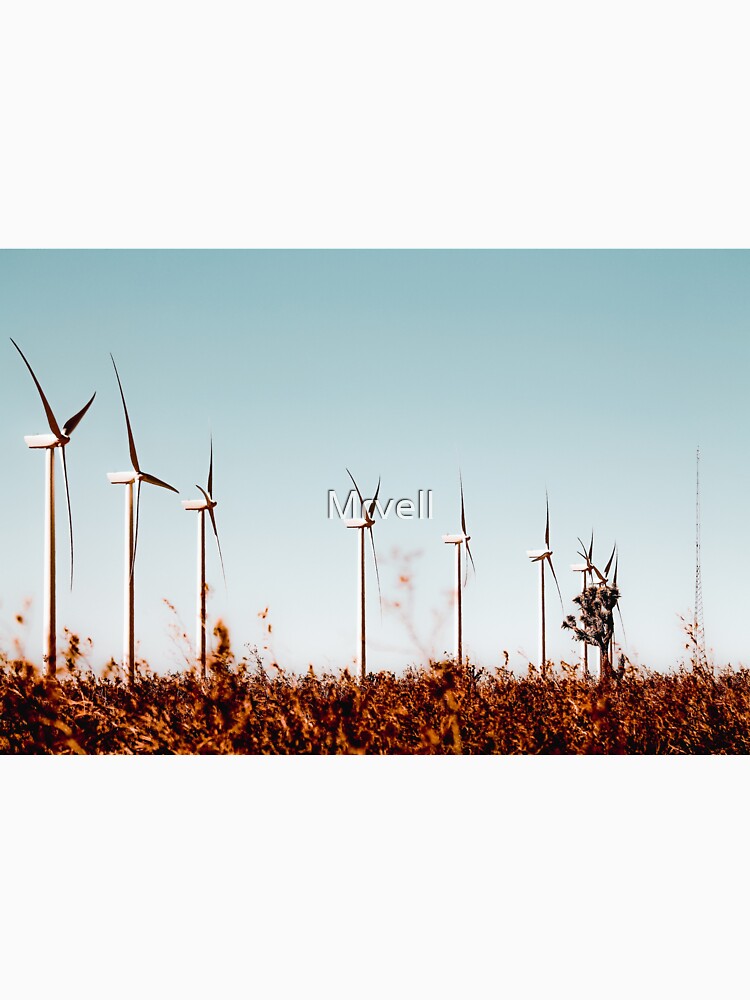 desert and windmill with blue sky in California, USA by Mrvell