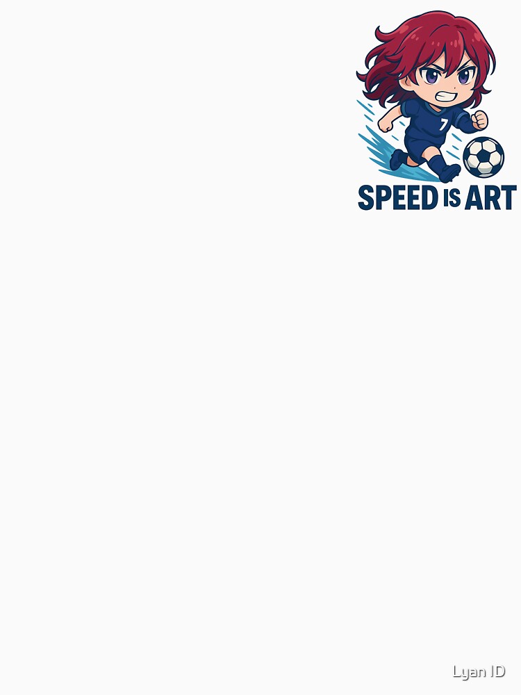 ⚡ Speed Is Art – Chibi Soccer Prodigy Sticker / Shirt / Poster by Lyan ID