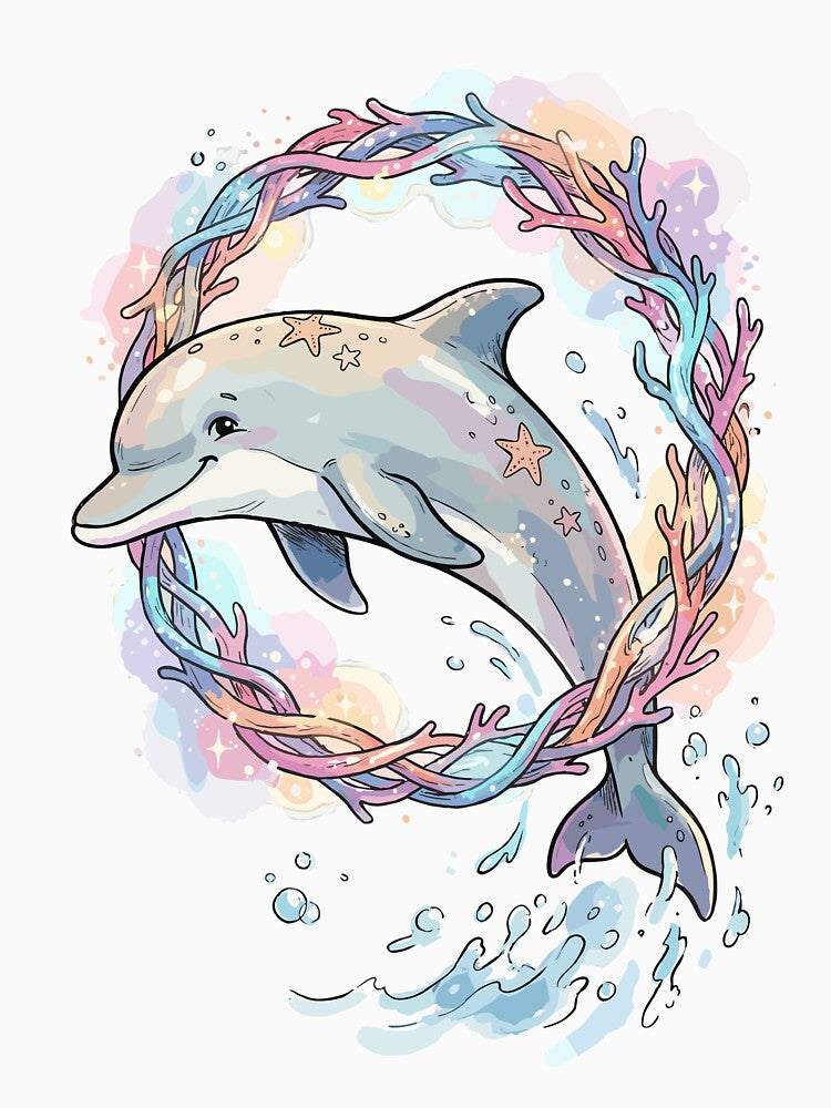 Magical Ocean: Dolphin's Coral Crown by bapupa
