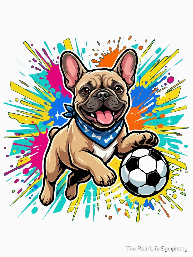 French Bulldog Soccer Dog – Cute Football Puppy Gift for Dog Lovers by The Real Life Symphony