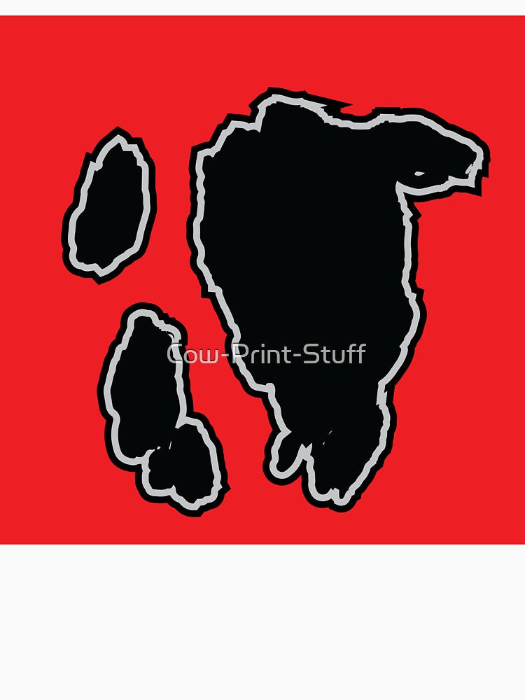 Big Black Cow Pattern | Red Cowhide Pattern by Cow-Print-Stuff