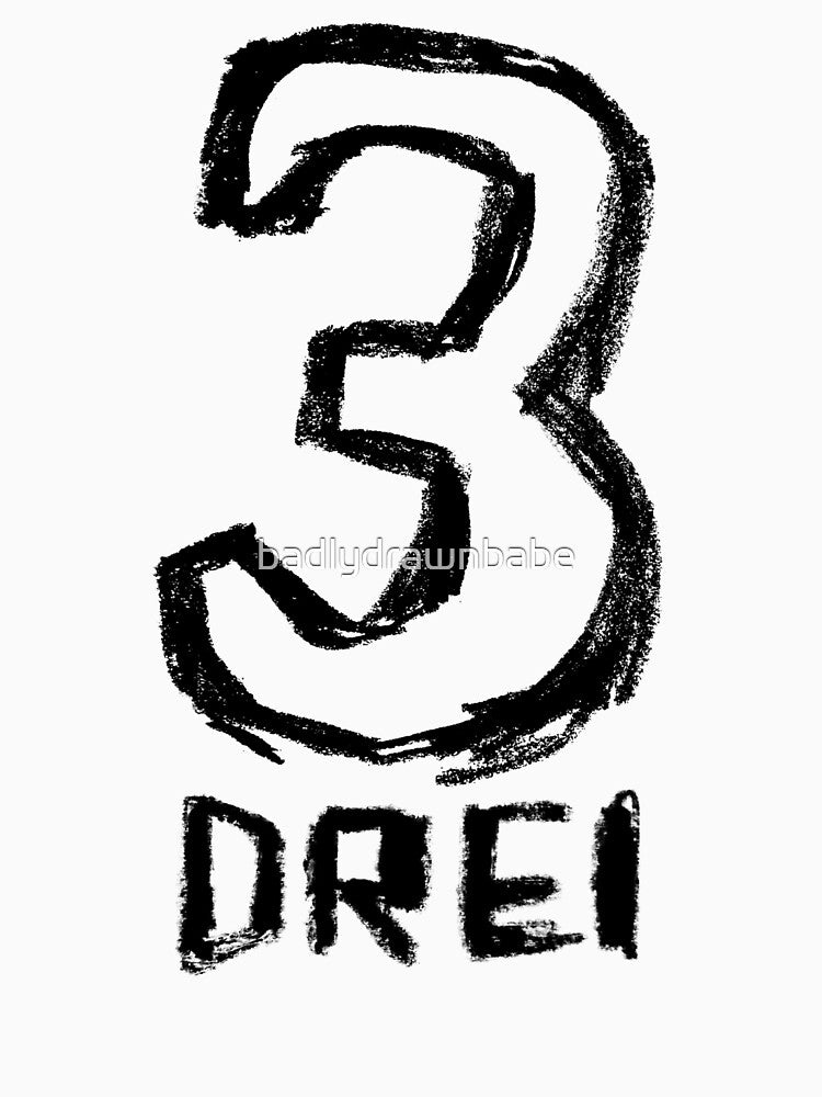 Number Three, German Number 3 by badlydrawnbabe