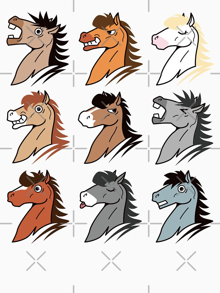 Funny Horse Faces – Expressive Equine Collection_WH by AckeeWolf
