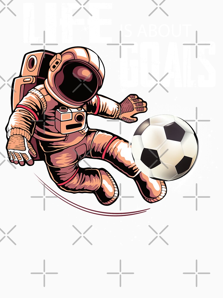 Life Is About Goals Galaxy Space Soccer Astronaut Sci Fi Skater by 9ine9