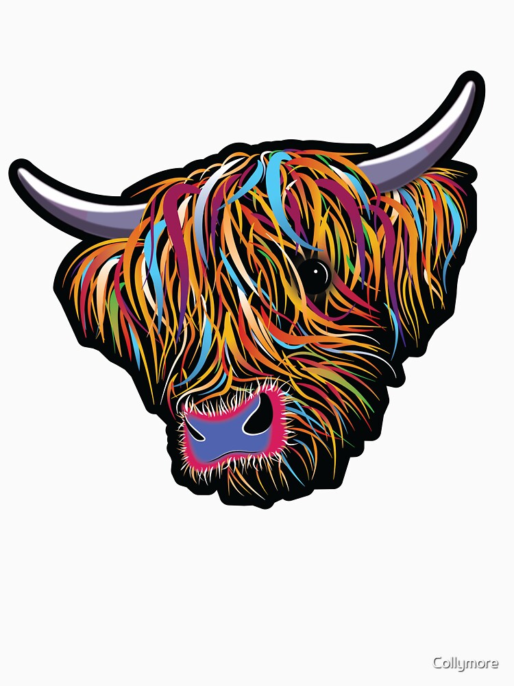 Colourful Highland Cow Sticker by Collymore