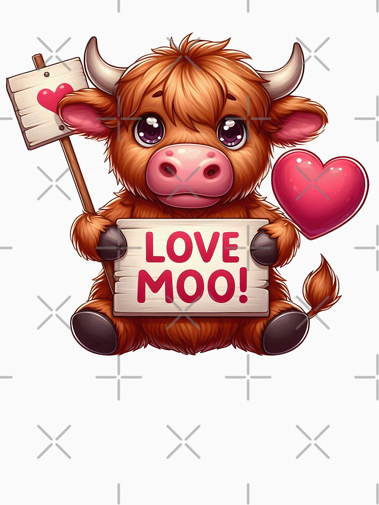 Love moo. Highland cow. by AnlizArtShop