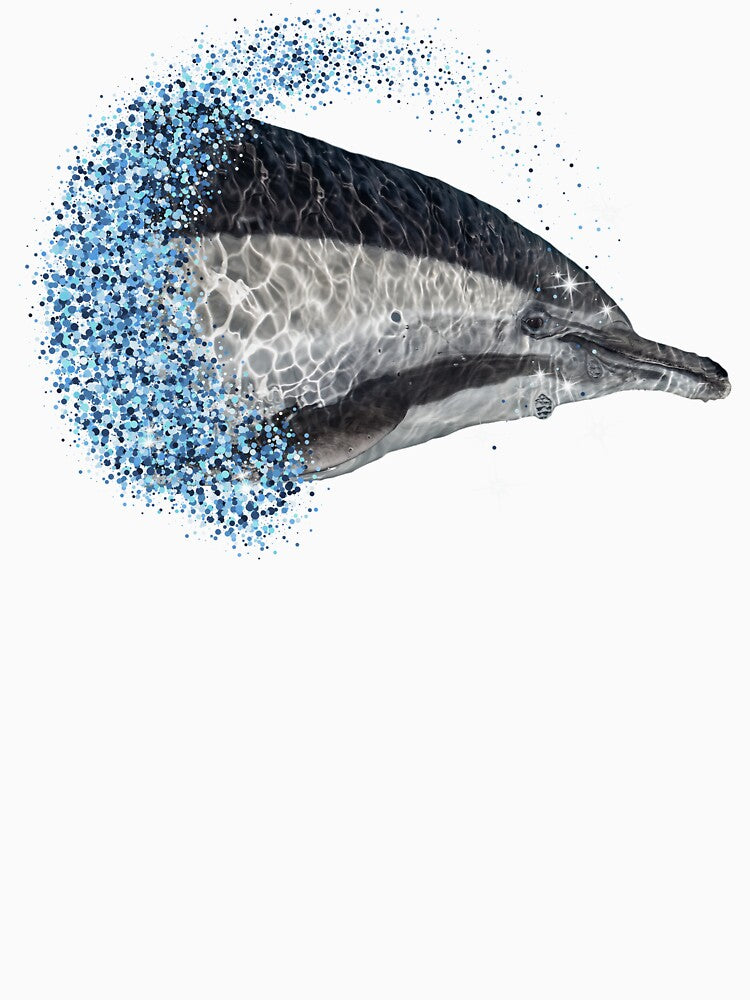 Swimming Dolphin with Glitter Wave by Wild DeZigns