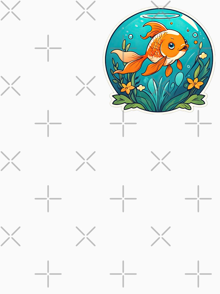Goldfish and Flowers in Aquarium by Bilisik