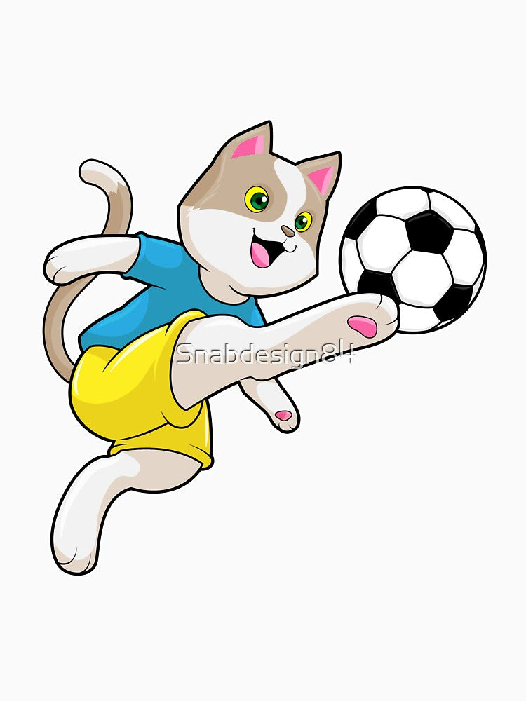 Cat as Soccer player with Soccer ball by Snabdesign84