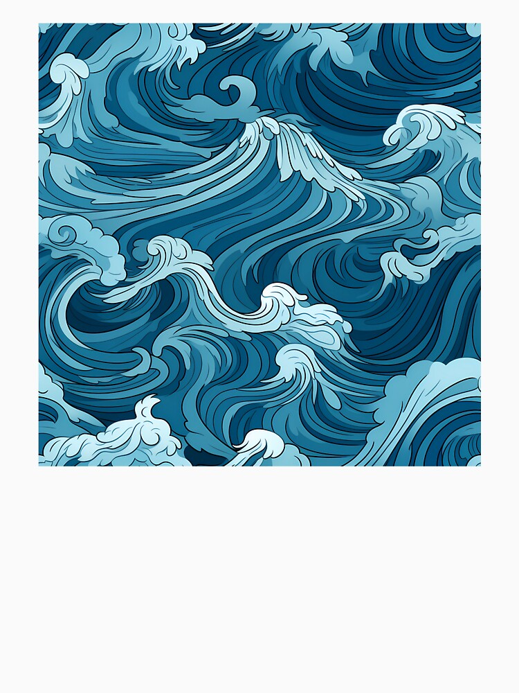 Ocean Waves Claymation Inspired Art #12 by CareToCanvas