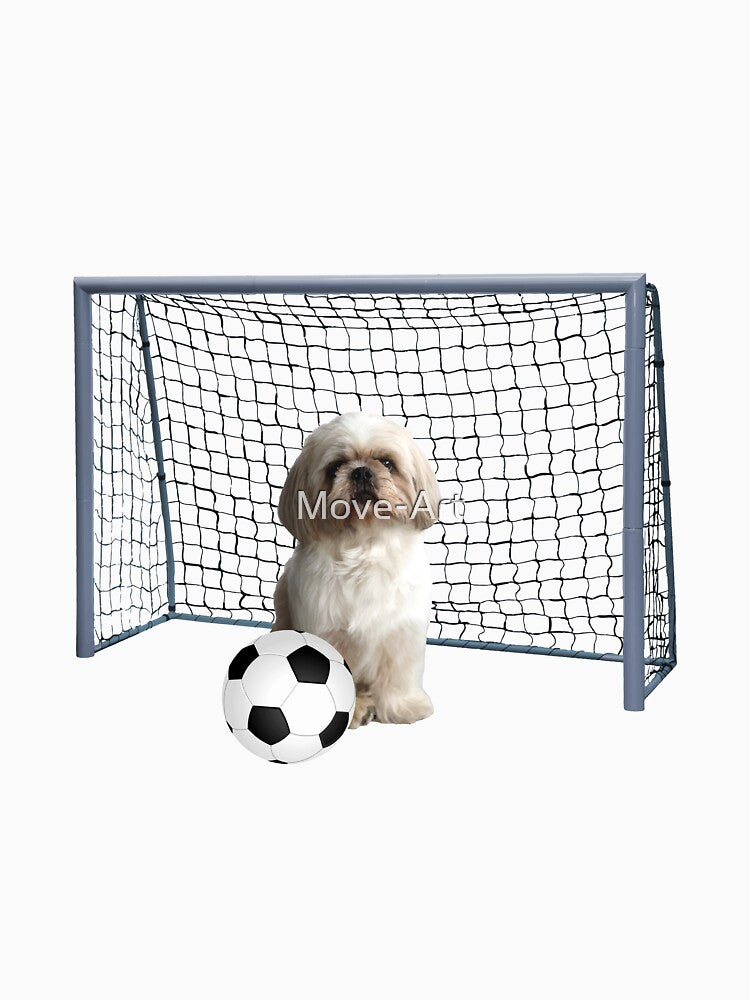 Shih Tzu Dog - Football soccer goal by Move-Art