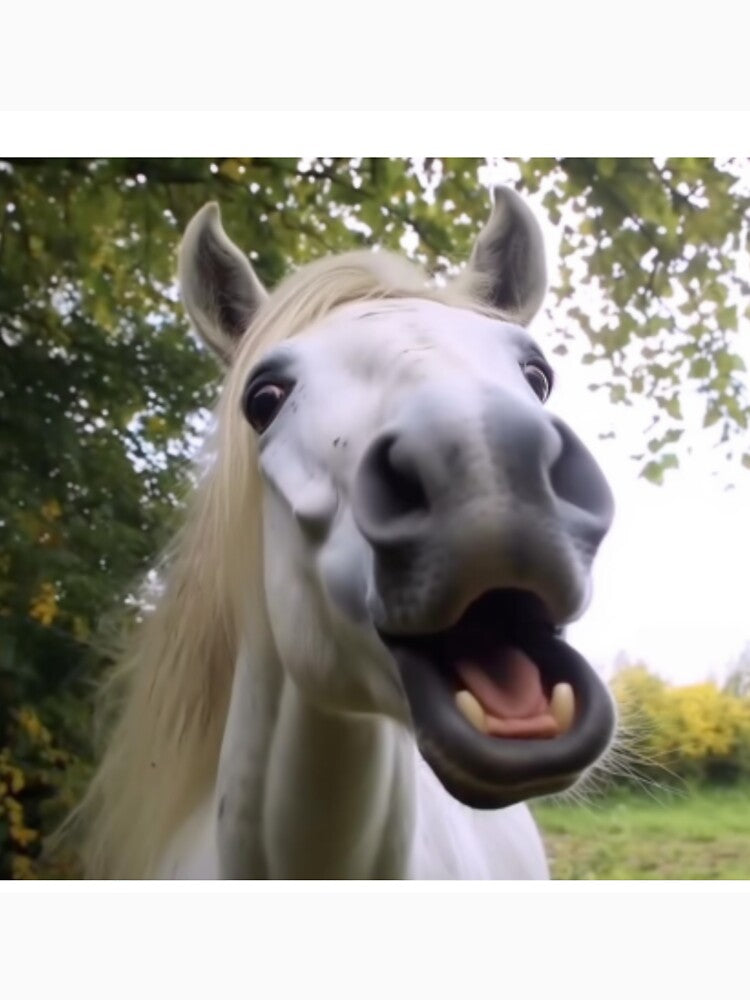 Funny horse  smiling  for camera by Wyokid