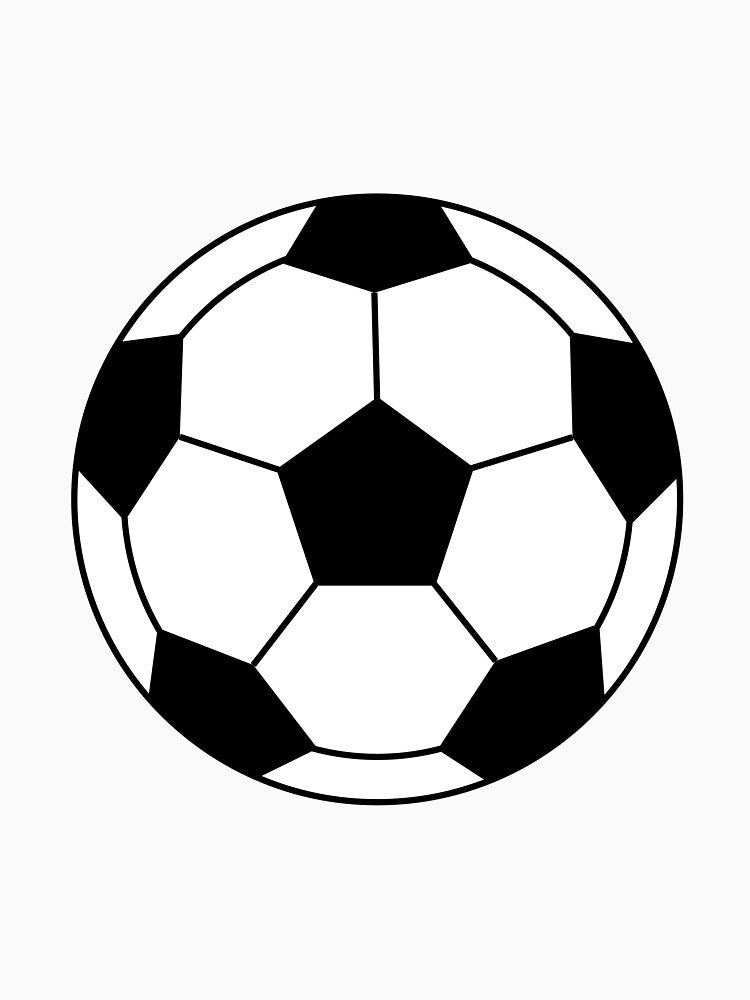 Soccer Ball Icon simple black style Classic Black and White Sports Symbol for Design by AtonuHaque
