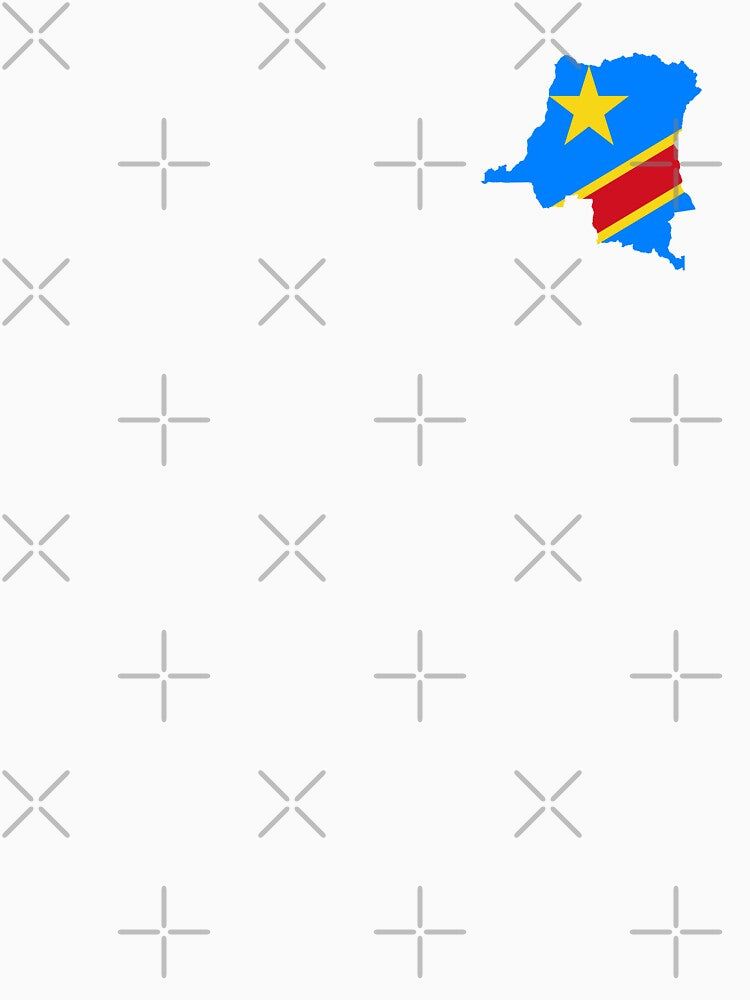 Flag map of the Congo by feether-store