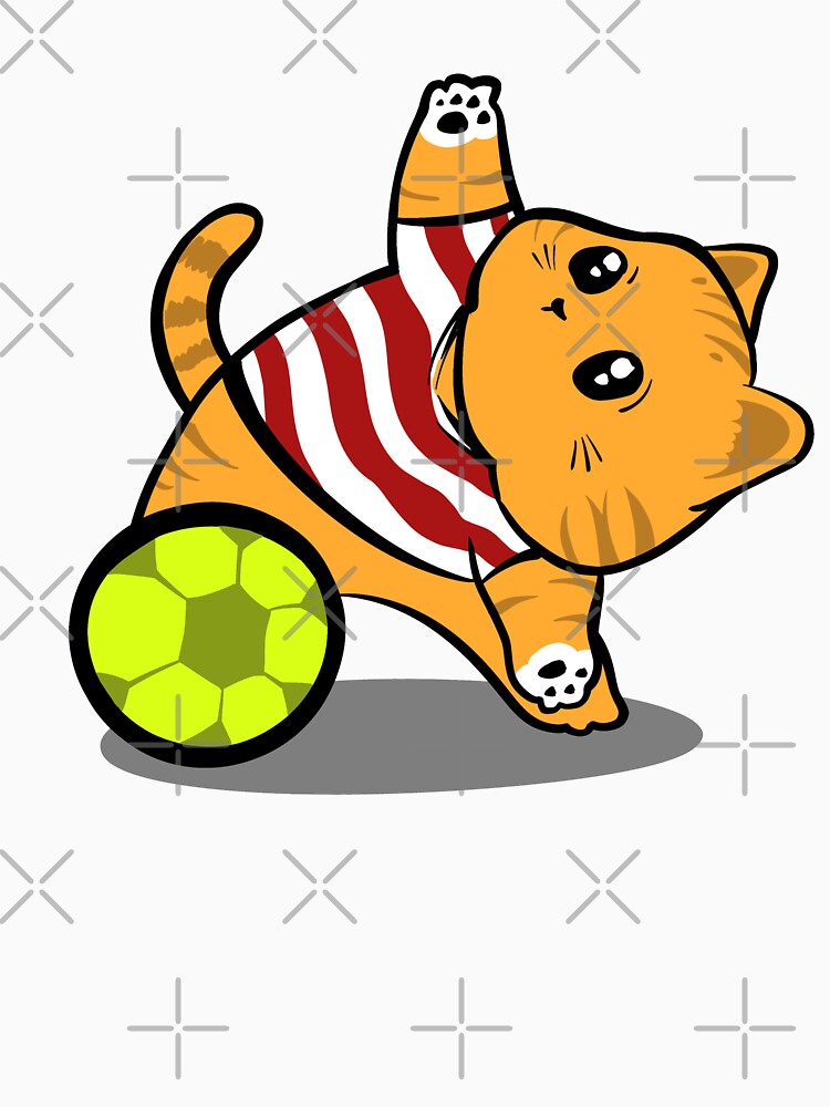 World Cup Cat – Cute Football Kitten Illustration with american costume by arivirus