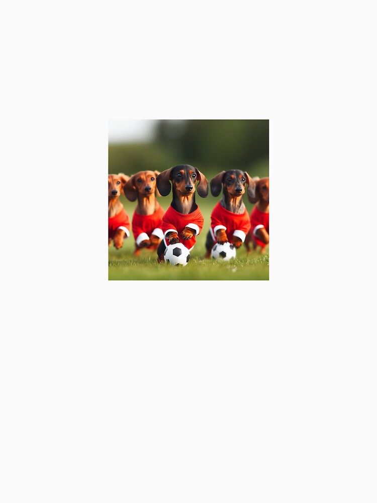 Dachsunds love football too! Soccer and Dog Lovers - Liverpool, Manchester United, Arsenal, Nottingham Forest - Any dog, any colour by Humour House Designs