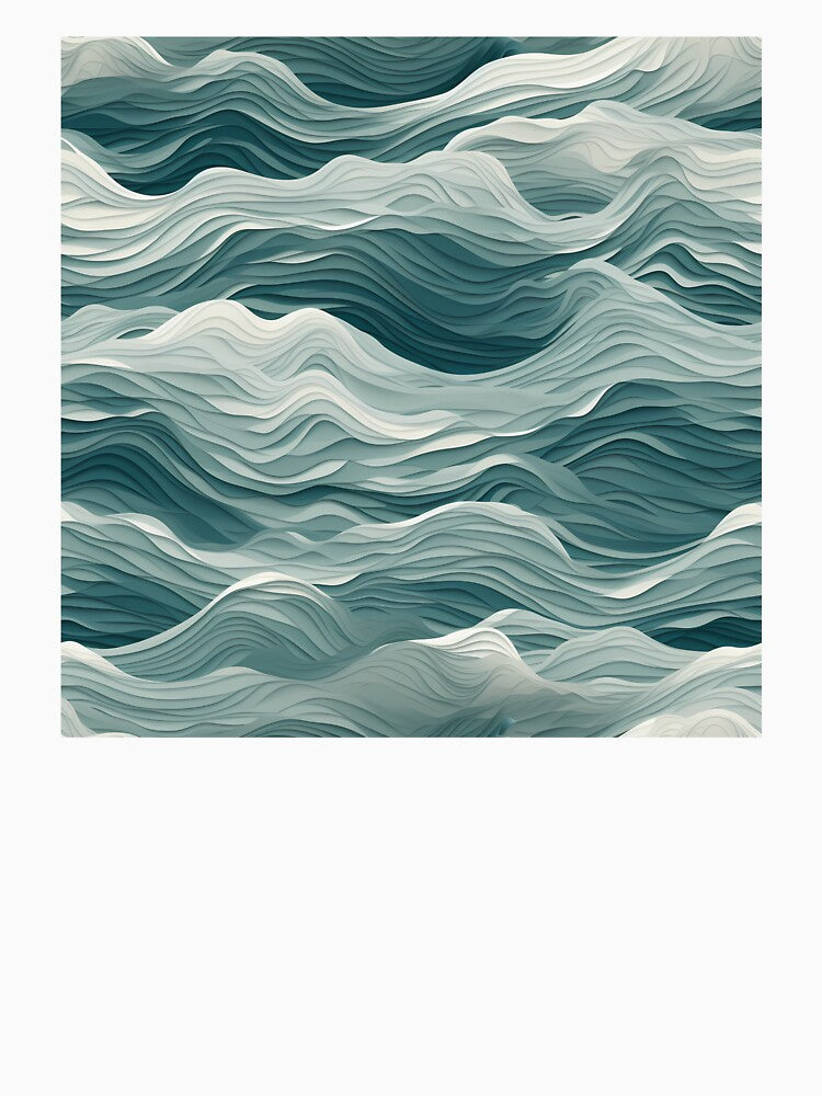 Ocean Waves Claymation Inspired Art #10 by CareToCanvas