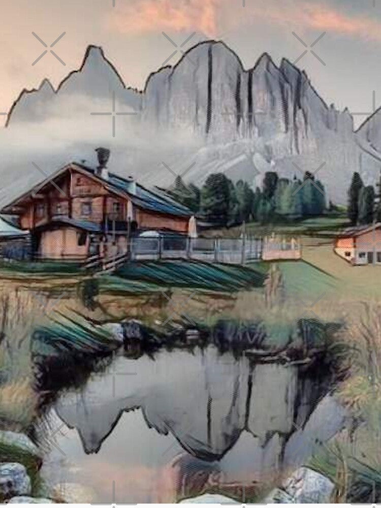 GALATHI Mountain view at Dolomiti Val di Funes Blue - Mountain by Galathi Designs