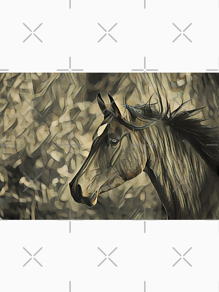 Portrait of a thoroughbred horse – monochrome mood by NickoPrints