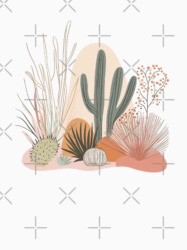 Abstract Desert Landscape Art | Soft Pastel Hues & Minimalist Nature Design by Dream Circuit
