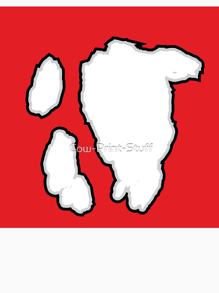 Big White Cow Pattern | Red Cowhide Pattern by Cow-Print-Stuff