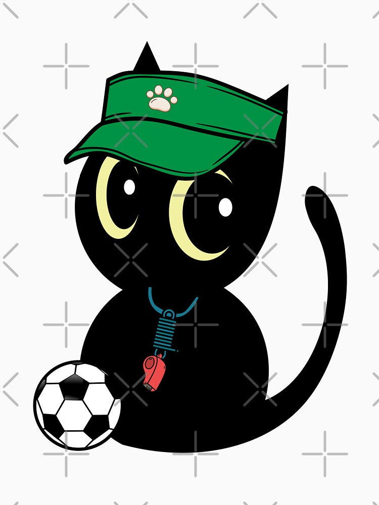 Soccer Player Black Cat by Pet Station
